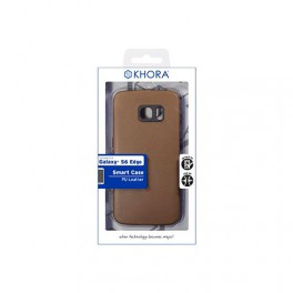 Funda Piel Sintética Marron SamsungGaL S6ED