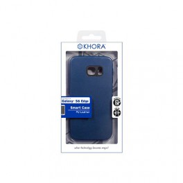 Funda Piel Sintética Azul Samsung Galaxy S6