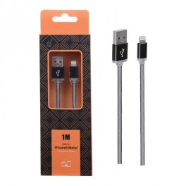 Cable Datos iPhone 6 NET 2A, 1m, Negro