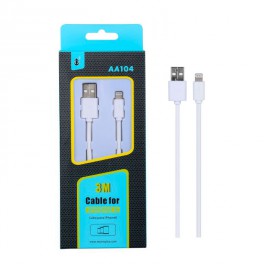 Cable Lightning USB para iPhone 5/6, 1A, 3m