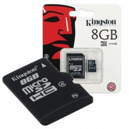 Tarjeta microSD Kingston 8 GB (Clase 4 + adaptador